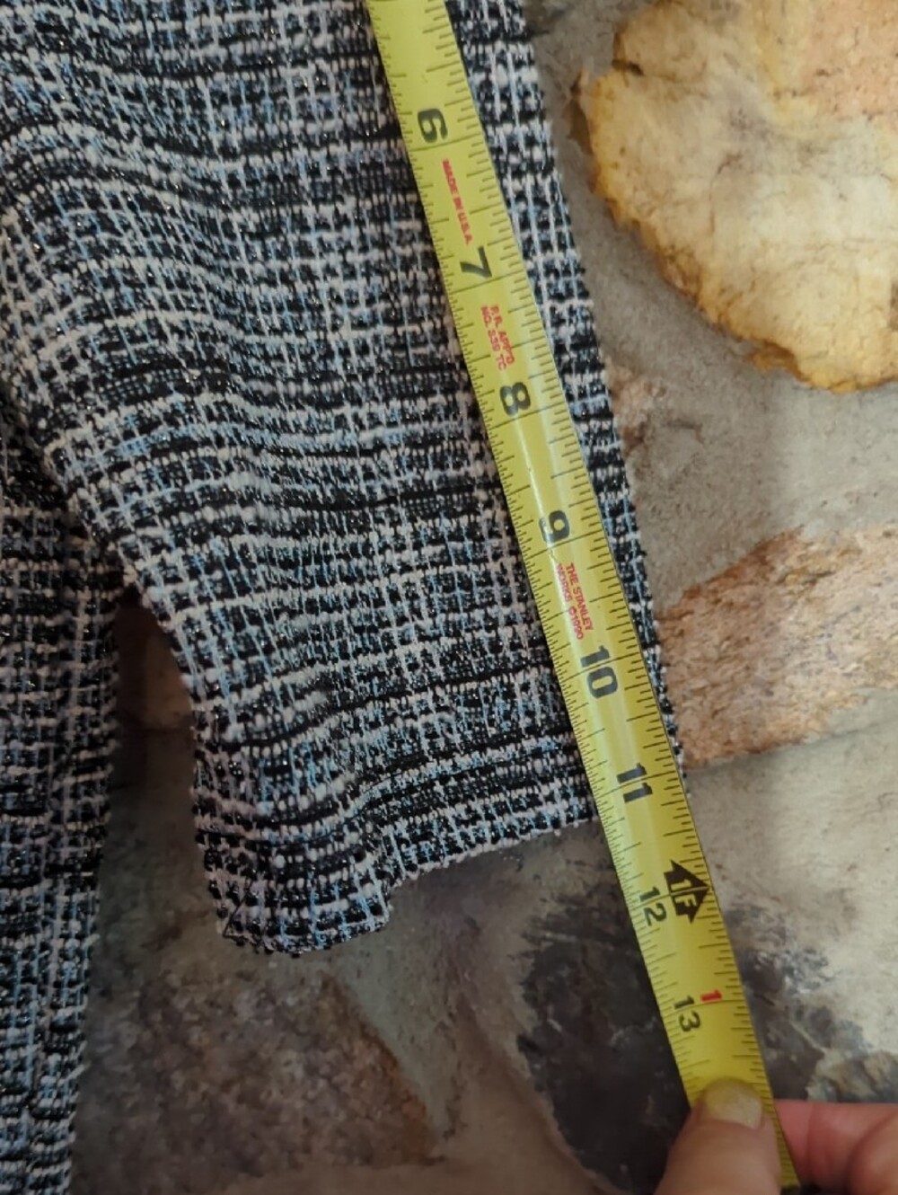 Taylor Blue and White Tweed Mini Dress - Picture 10 of 10